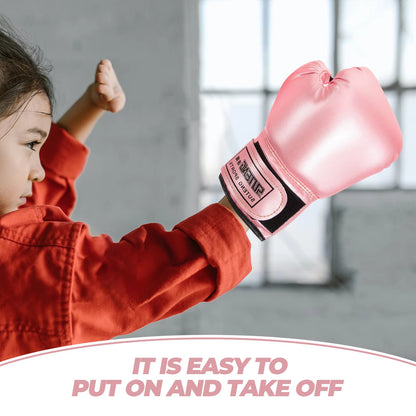 Pink Gloves Children'S Boxing Supply Sparring for Training Portable Kickboxing Sandbag Punching Kids