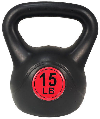 Wide Grip Kettlebell Exercise Fitness Weight Set, 3-Pieces: 10Lb, 15Lb and 20Lb Kettlebells