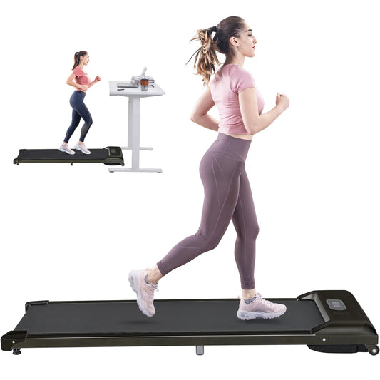 Walking Pad Treadmill, Electric Walking Treadmill Home Office, Remote Control Treadmill with 2 Modes, Workout Running Machine, Aerobic Sports Fitness Equipment Compact Treadmill