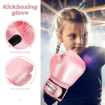 Pink Gloves Children'S Boxing Supply Sparring for Training Portable Kickboxing Sandbag Punching Kids