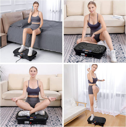 Vibration Plate Exercise Machine Whole Body Workout Vibrate Fitness Platform Lymphatic Drainage Machine for Weight Loss Shaping Toning Wellness Home Gyms Workout